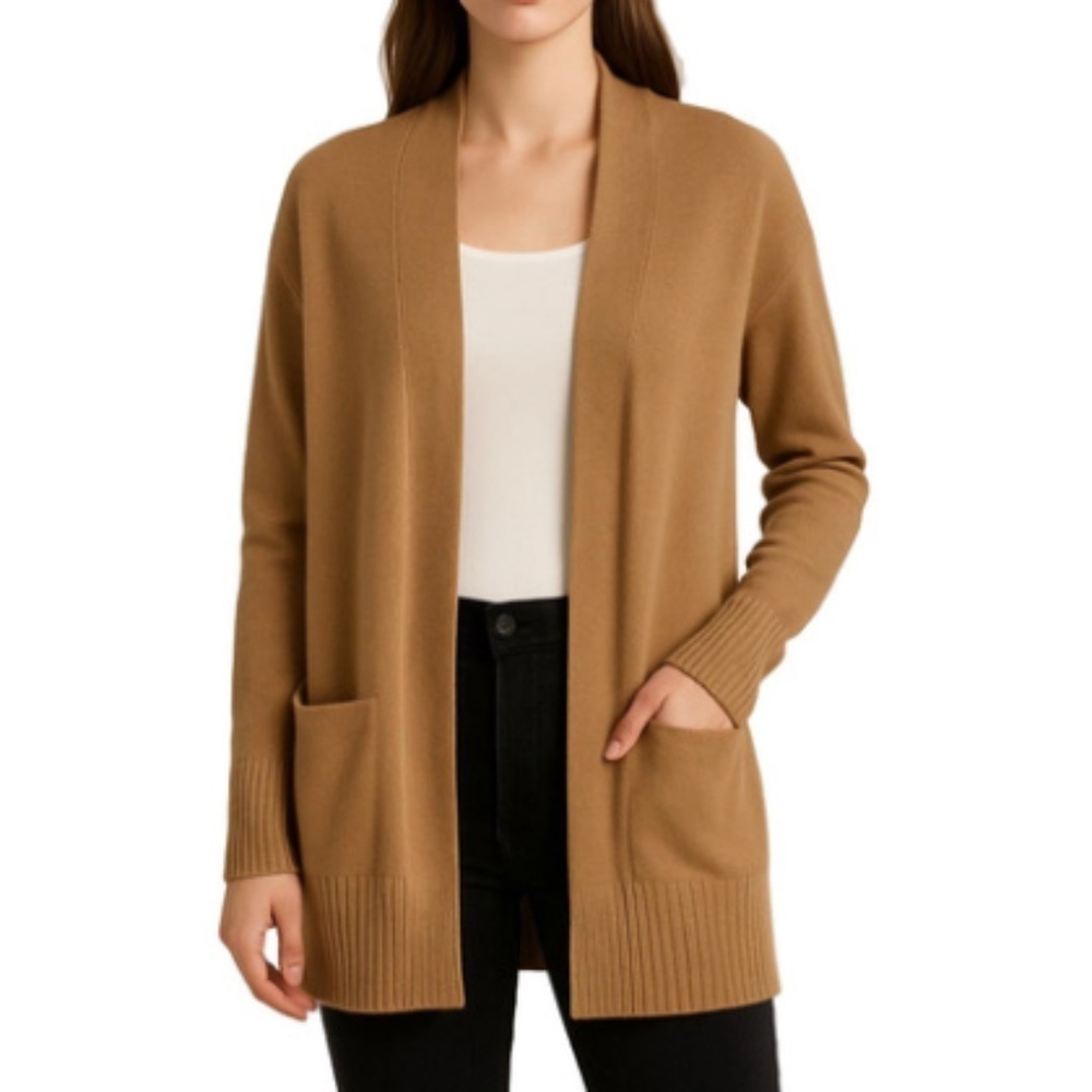 Aritzia Sunday Best Brown Merino Wool Alpaca Cardigan Sweater Small